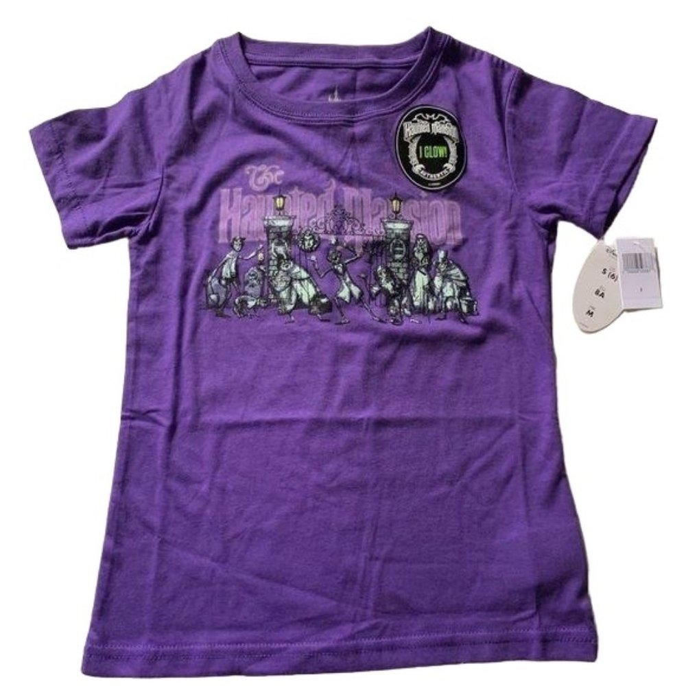 Disney Parks Haunted Mansion Hitchhiking Ghosts Purple Kids T-shirt Small